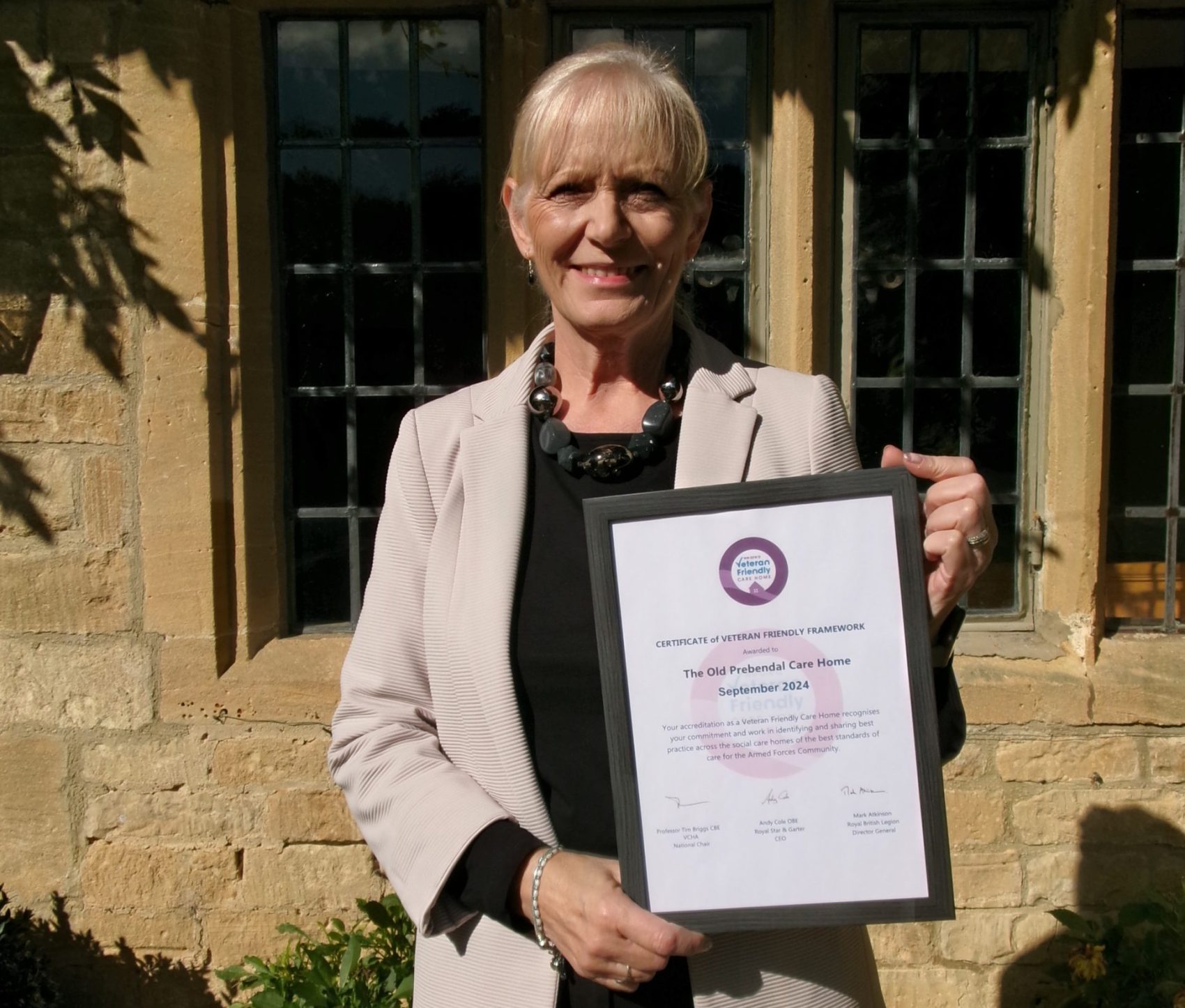 Caring for our Heroes: Old Prebendal House achieves Veteran Friendly ...